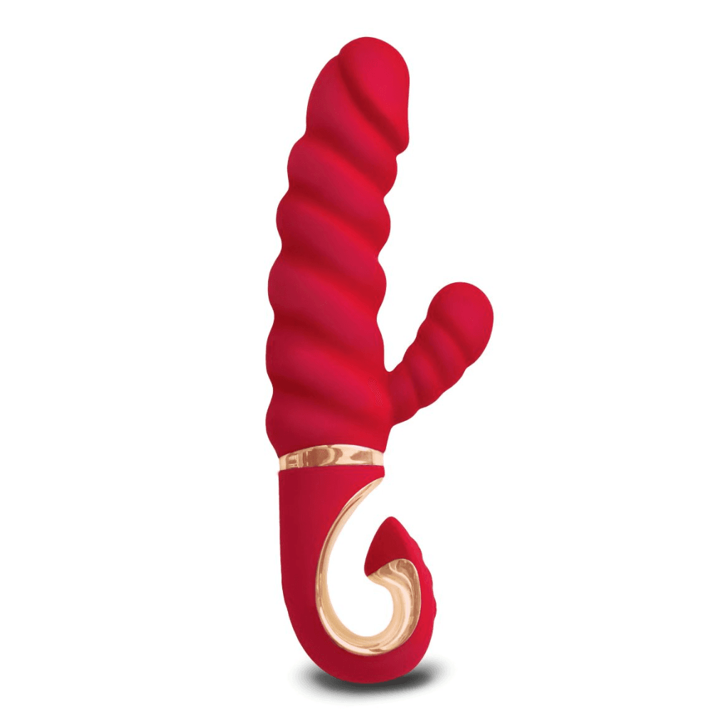 miniatyurnyy_vibrator_krolik_s_vitym_stvolom_gvibe_gcandy_mini_koralovyy