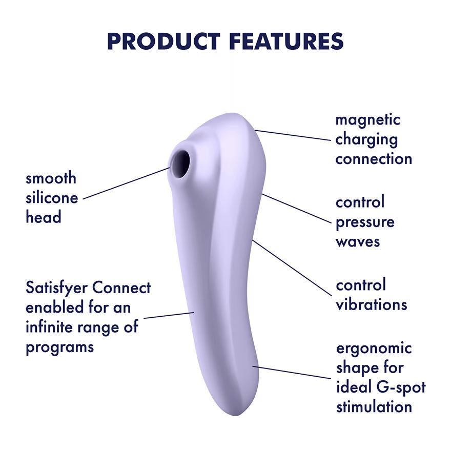 Satisfyer Dual Pleasure – вакуум-волновой стимулятор+вибратор