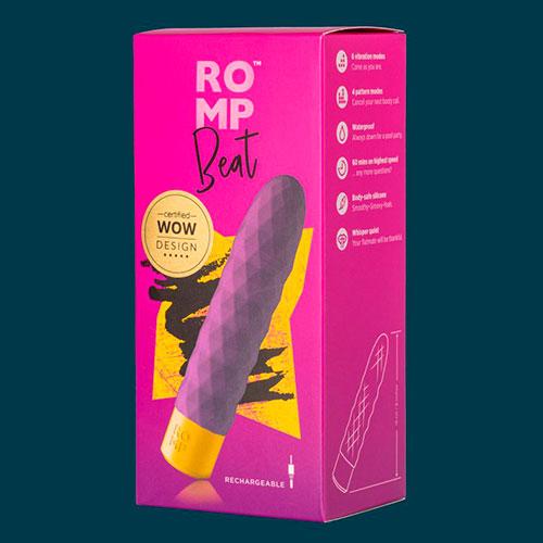 Romp Beat Мини вибратор с рифлённой поверхностью