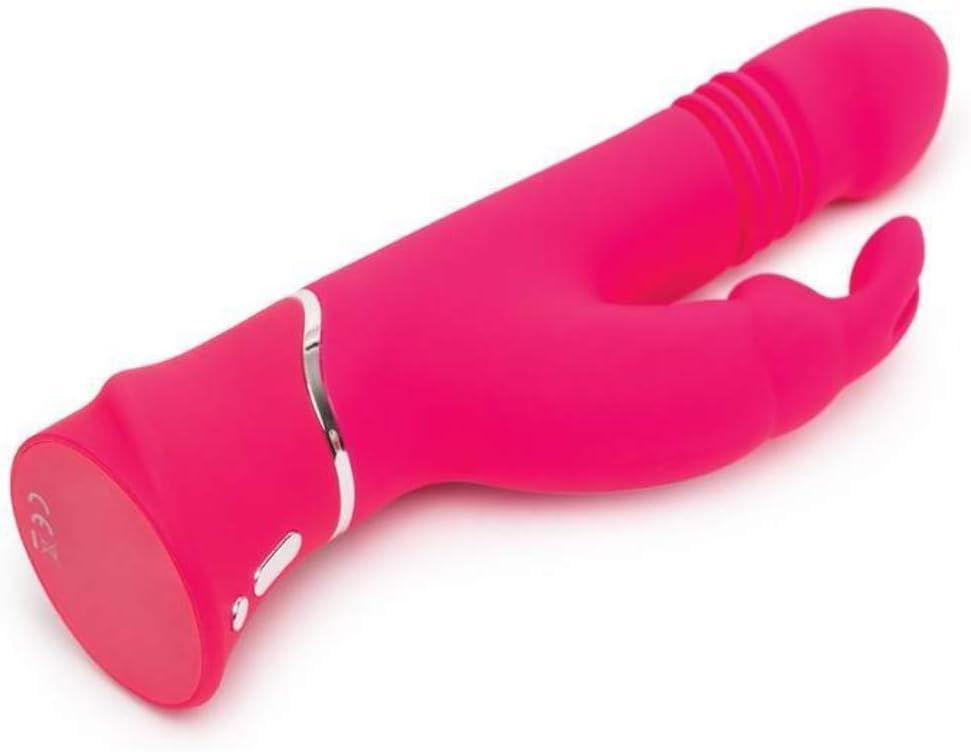 Вибратор-кролик Thrusting Realistic Rechargeable Rabbit Vibrator с поступательными движениями