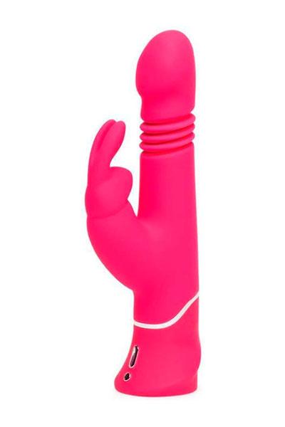 Вибратор-кролик Thrusting Realistic Rechargeable Rabbit Vibrator с поступательными движениями