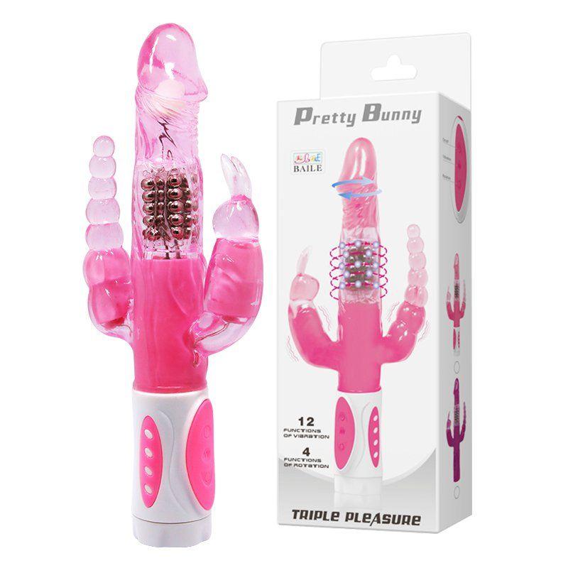 Технос "Pretty Bunny" вращение и вибрация с анальным отростком