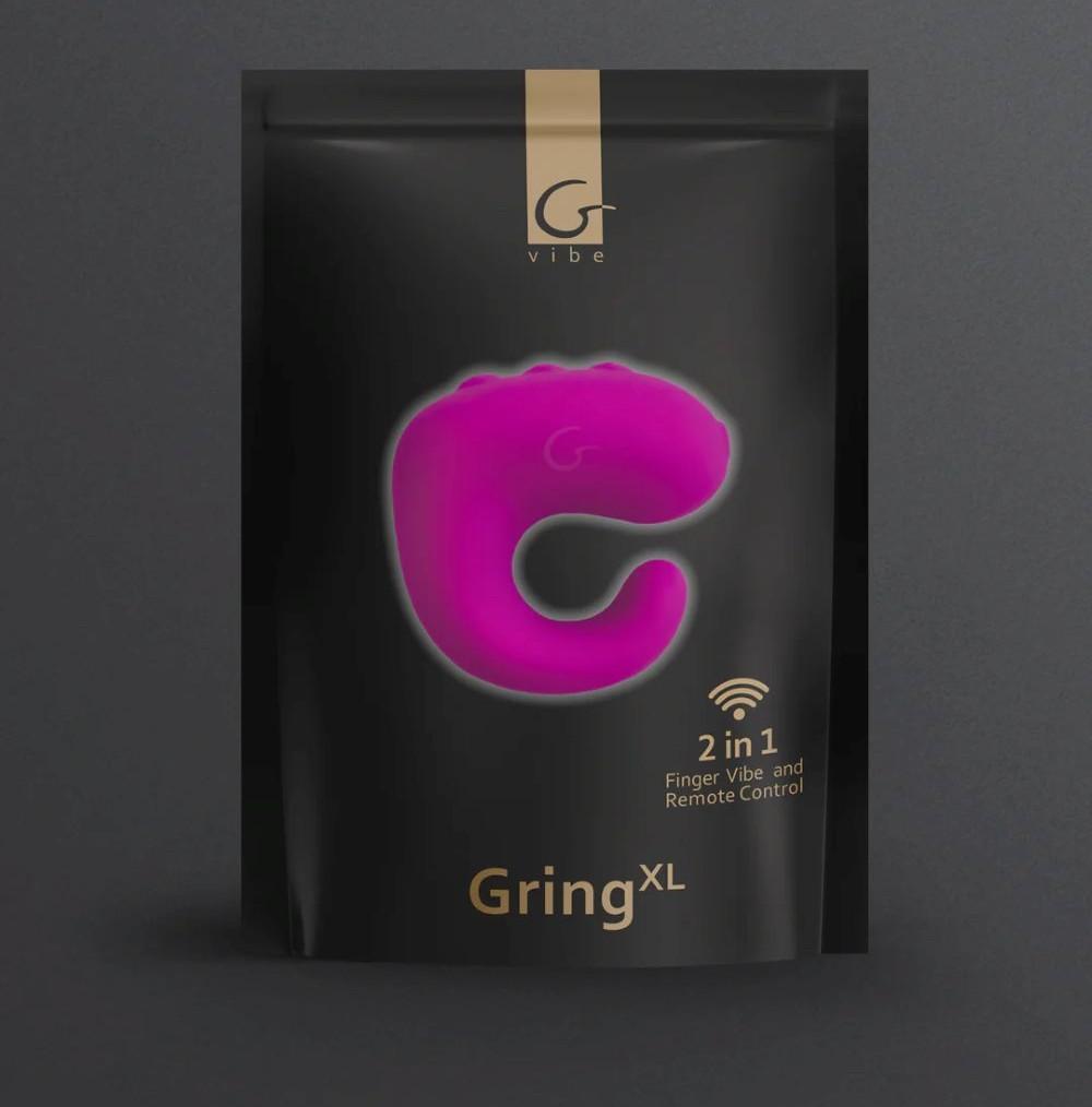 Gvibe Gring XL вибрирующее кольцо для клитора и мощный вибратор для пальца 2 в 1