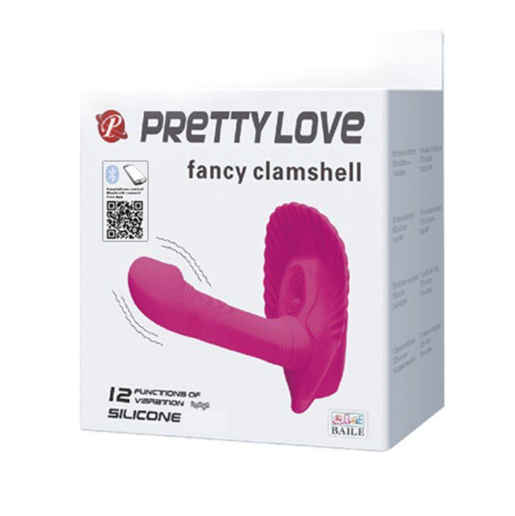 Вибротрусики "Fancy clamshell" с возможностью управления через смартфон