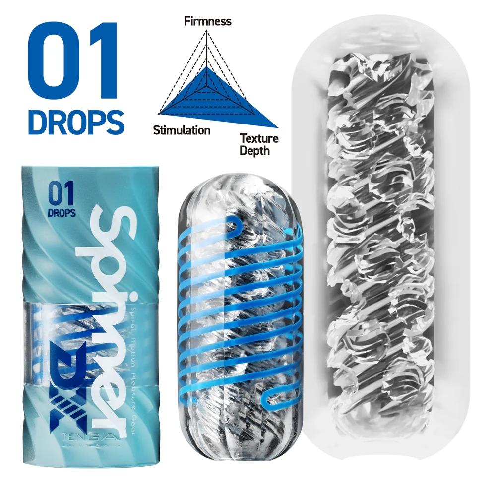Многоразовый мастурбатор с эффектом вращения Tenga SPINNER DX 01 DROPS