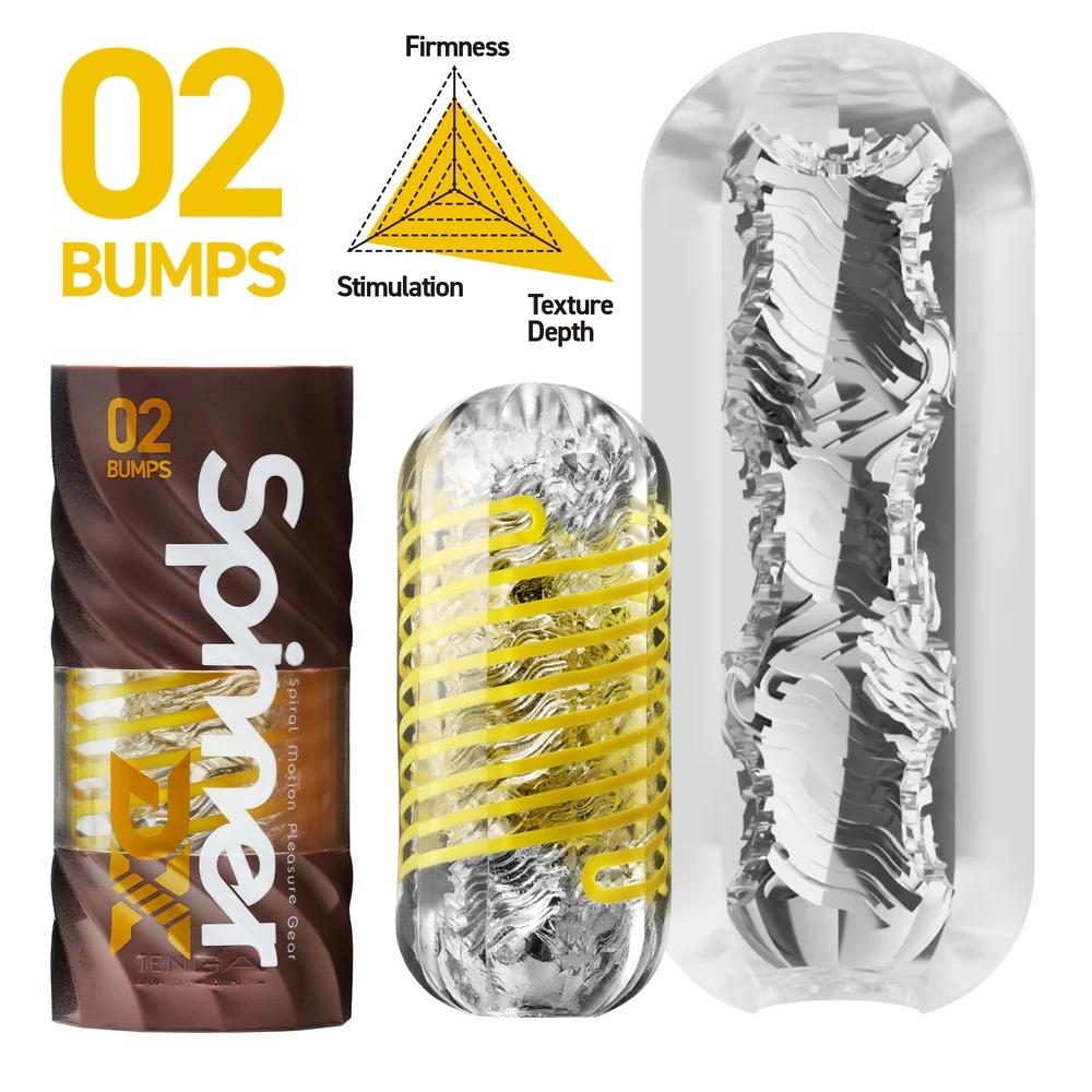Многоразовый мастурбатор с эффектом вращения Tenga SPINNER DX 02 BUMPS