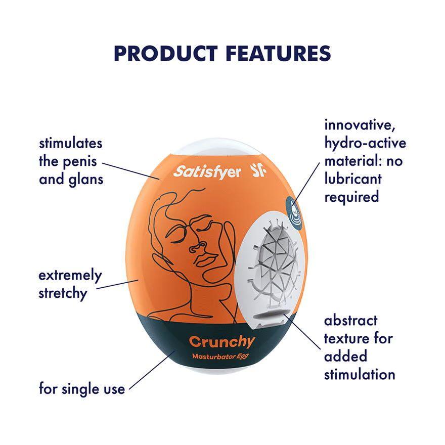 Satisfyer Egg Single crunchy яйцо-мастурбатор