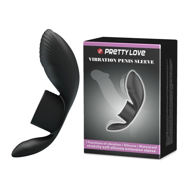 Эрекционное кольцо "Penis Sleeve" с двумя отростками