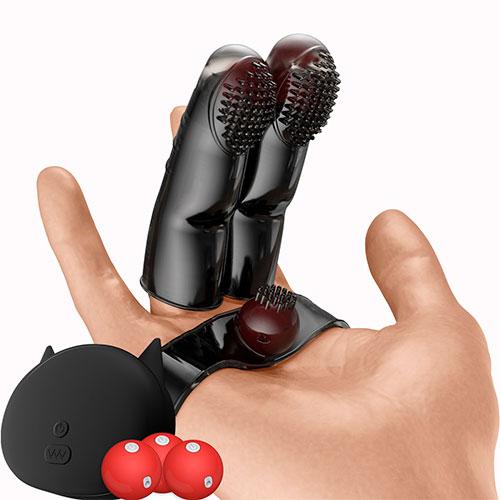Вибронасадка на пальцы с ПДУ "Naughty fingers"