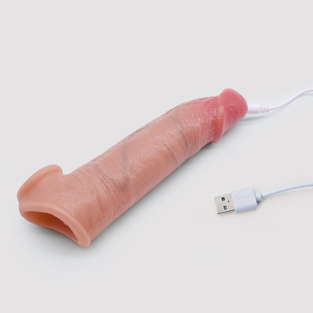Насадка на член реалистик с вибрацией "PowerCore Sleeve"
