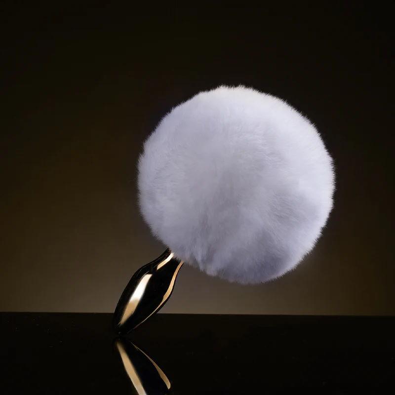 Пробка-хвостик Rabbit Fur Bunny Tail Small Butt Plug