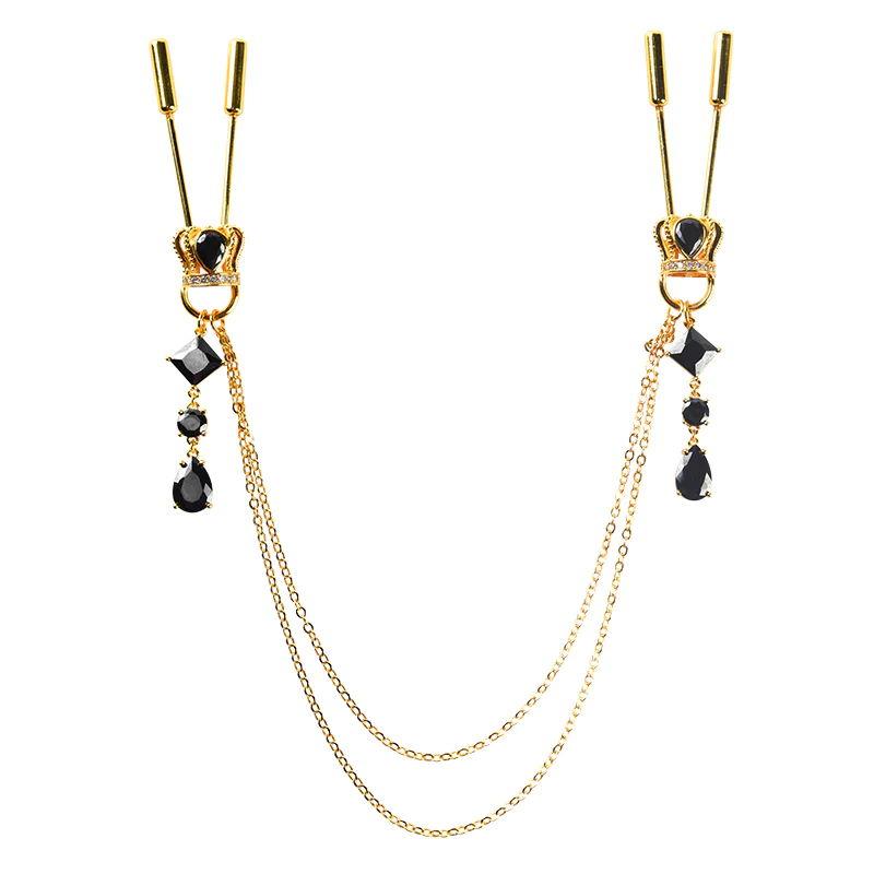 Зажимы на соски Crown chain nipple clamps