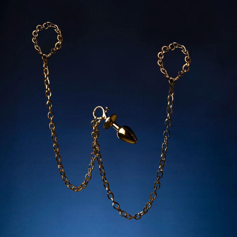 Универсальный набор Butt Plug & Binding Chain Set(including handcuffs) анальная втулка + наручники