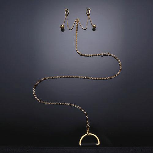 Распорка-бондаж Spreader Bar With Wrist And Ankle 1 с зажимами на клитор