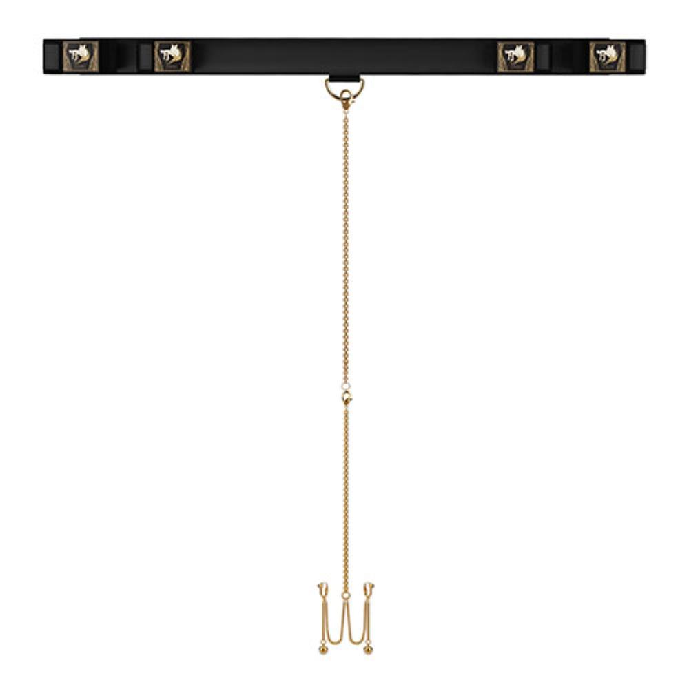 Распорка-бондаж Spreader Bar With Wrist And Ankle 1 с зажимами на клитор