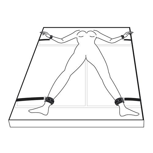 Комплект бондажа для матраса Under Mattress Restraint Set