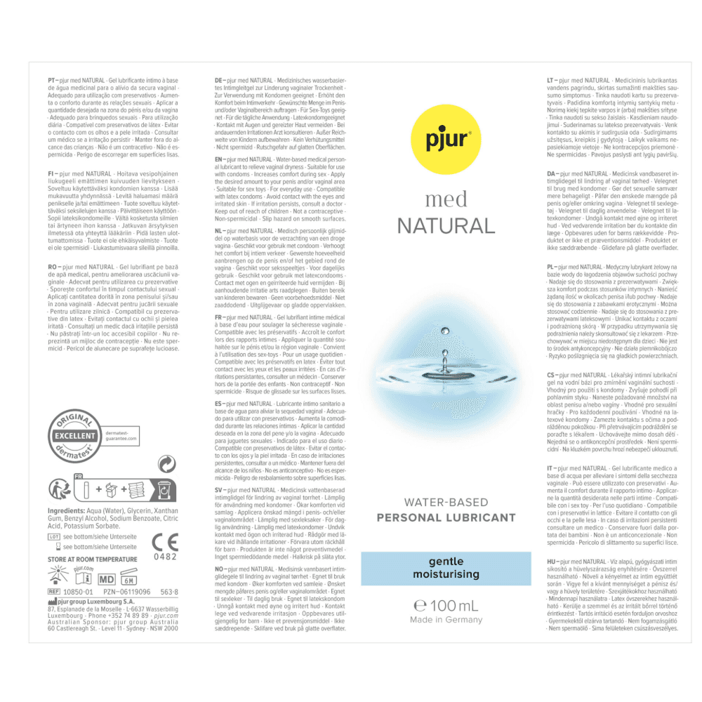 Смазка на водной основе "med NATURAL", Pjur