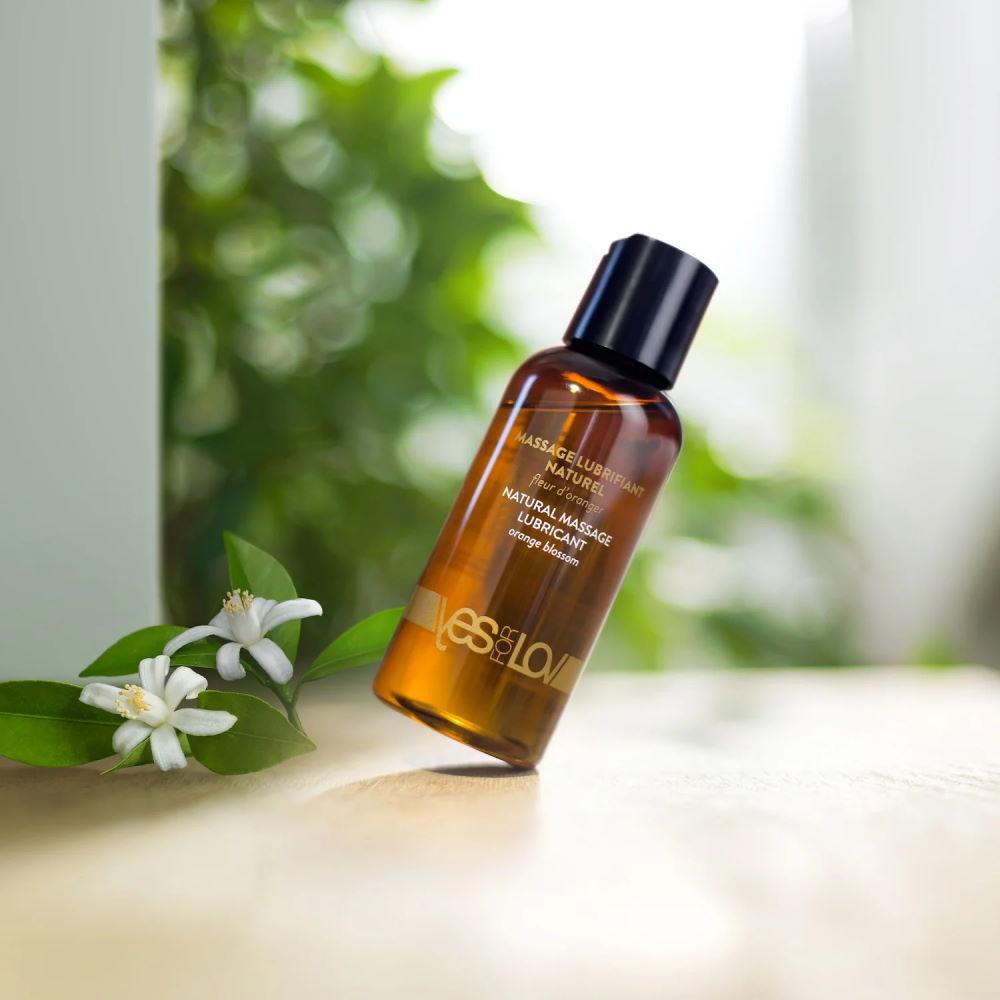 Массажное масло и лубрикант 3в1 с ароматом цветка апельсина Yesforlov "NATURAL MASSAGE LUBRICANT WITH ORGAN"