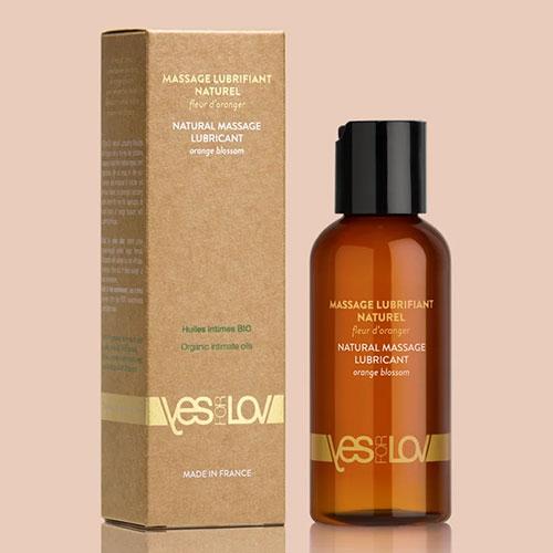 Массажное масло и лубрикант 3в1 с ароматом цветка апельсина Yesforlov "NATURAL MASSAGE LUBRICANT WITH ORGAN"