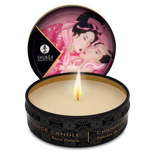 Массажная арома свеча Massage Candle Rose Petals Лепесток розы