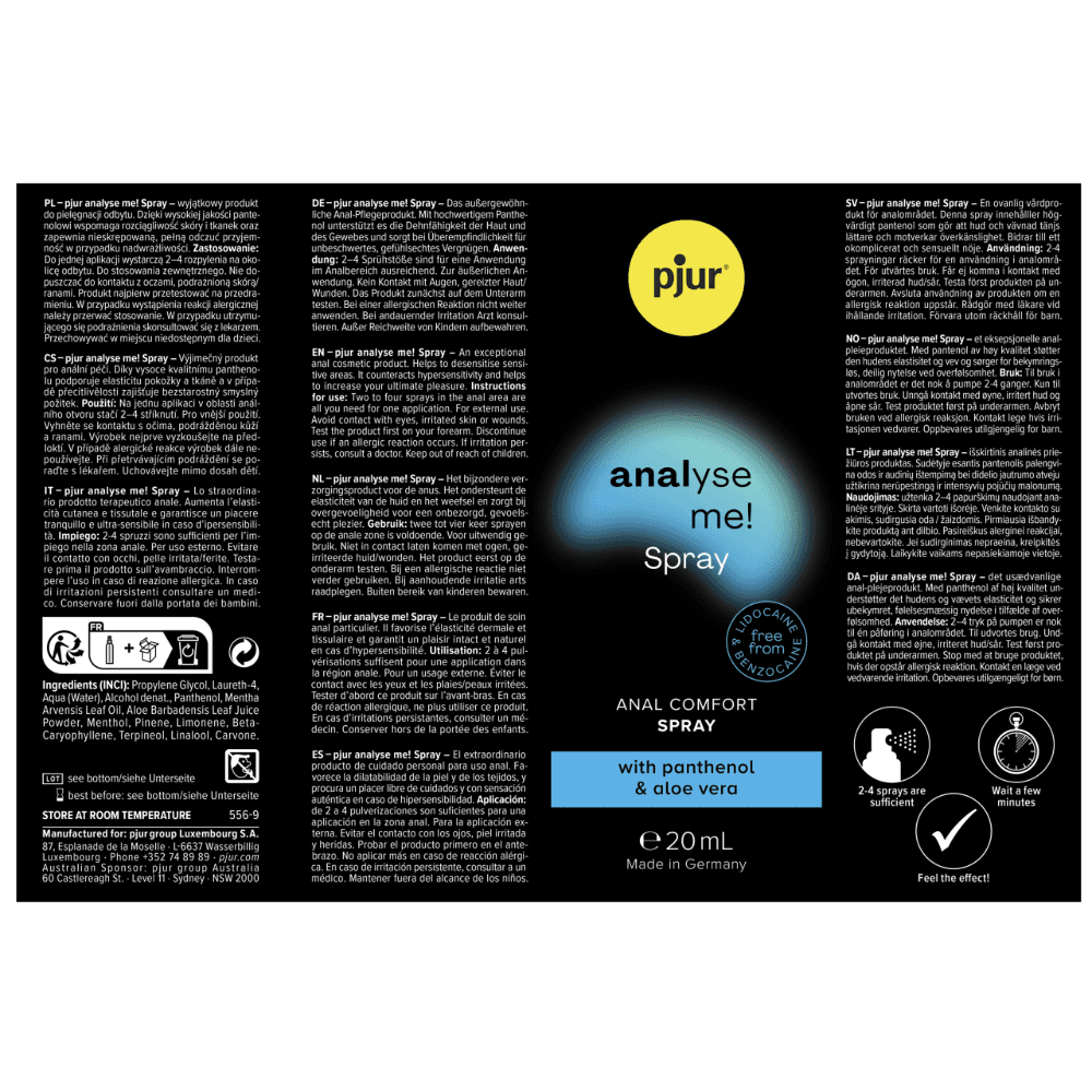 Интимный спрей обезболивающий "analyse me! Spray", Pjur