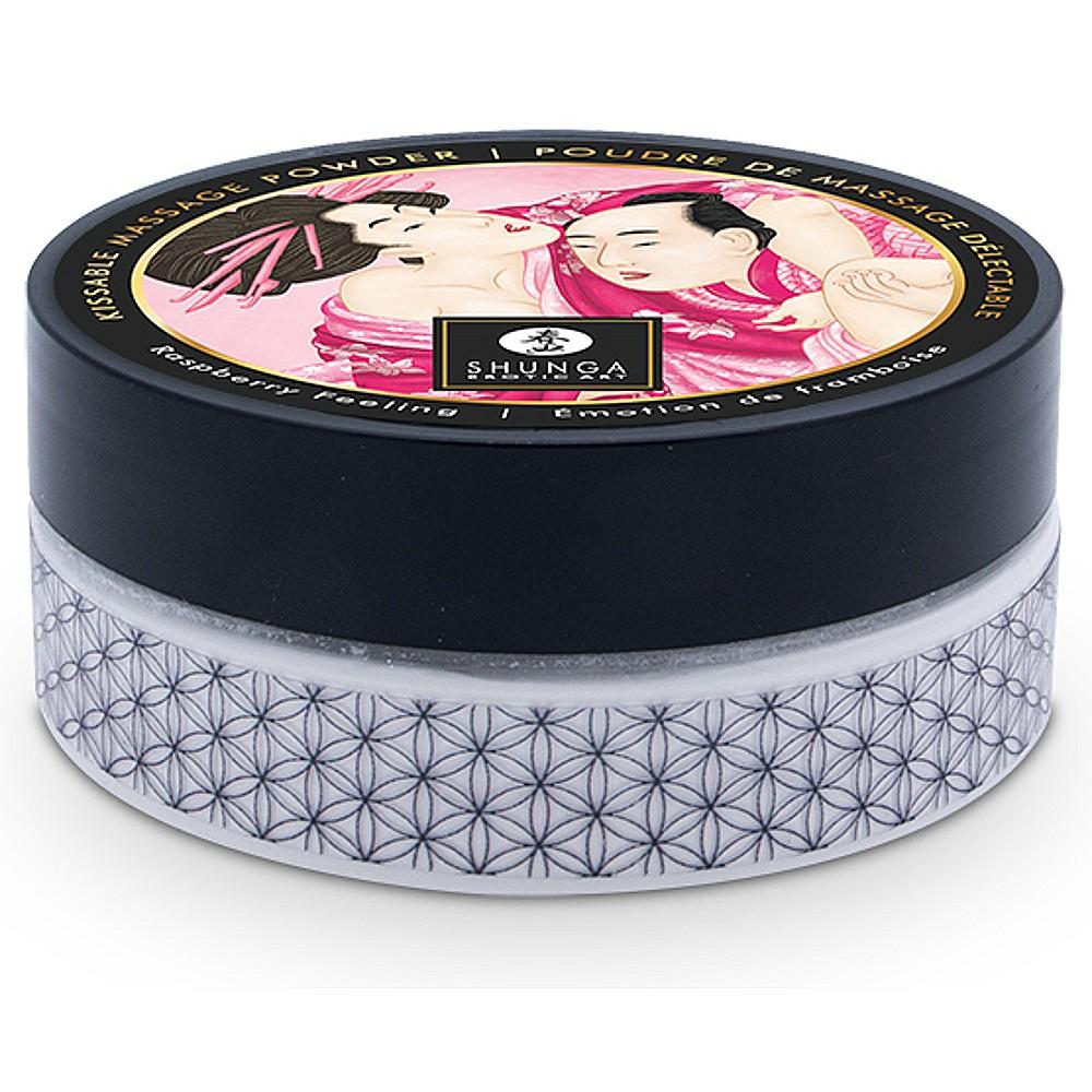 Пудра для тела массажная Shunga KISSABLE MASSAGE POWDER, со вкусом "Малина"