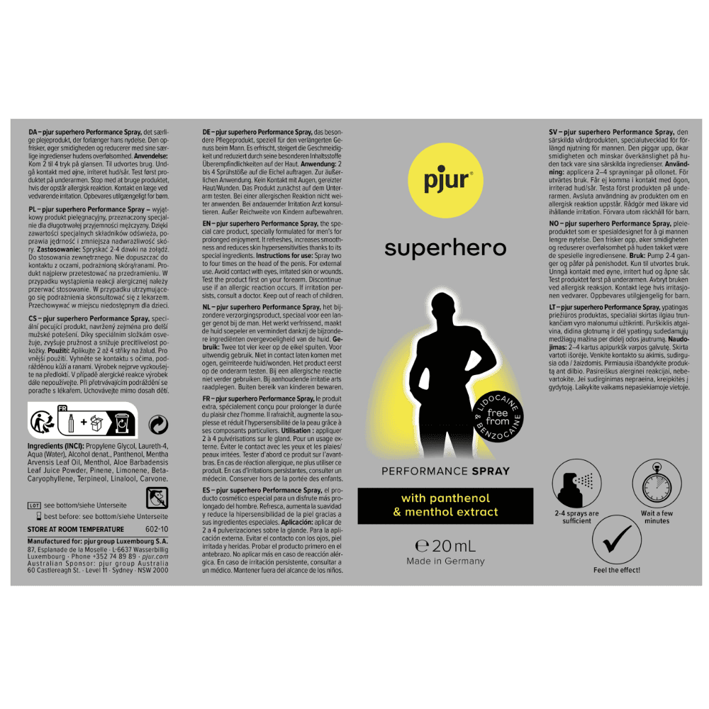 Пролонгатор спрей "superhero Performance Spray", Pjur