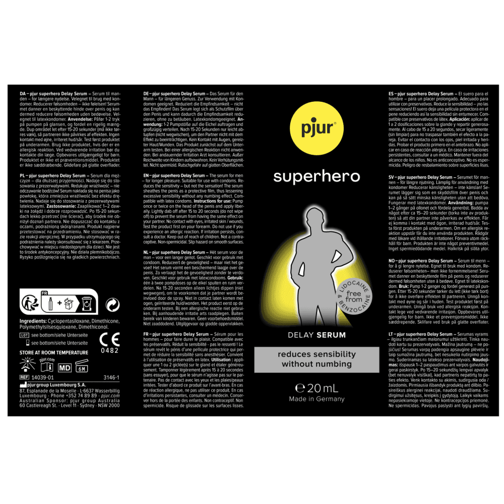 Пролонгатор сыворотка "superhero Delay Serum", Pjur