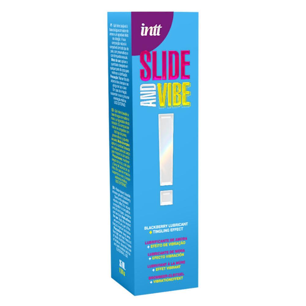 Жидкий вибратор с ароматом ежевики "SLIDE AND VIBE!", intt