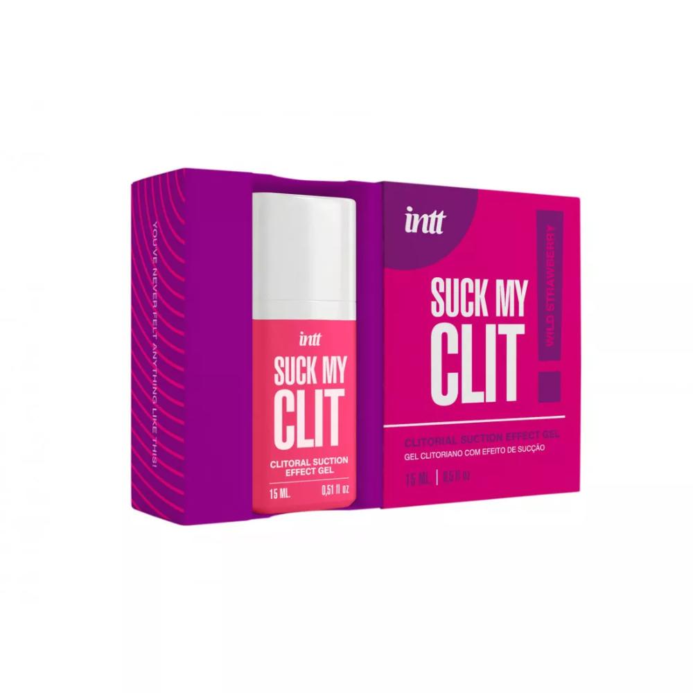 Гель для клитора с эффектом посасывания "SUCK MY CLIT WILD STRAWBERRY", intt