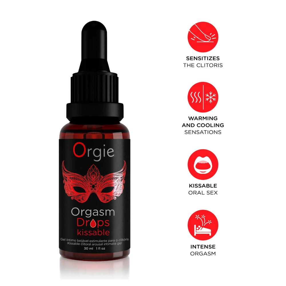 Возбуждающие капли ORGASM DROPS KISSABLE на клитор