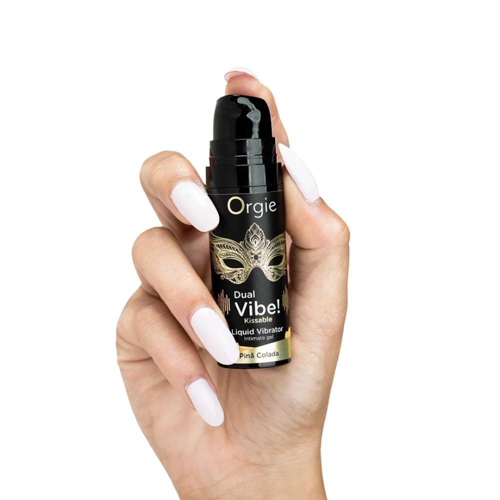 Жидкий вибратор DUAL VIBE! KISSABLE PINÃ COLADA с коктейлем Пина Колада