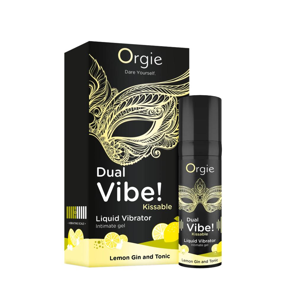 Жидкий вибратор Dual Vibe! Lemon Gin And Tonic со вкусом Джин тоника с лимоном