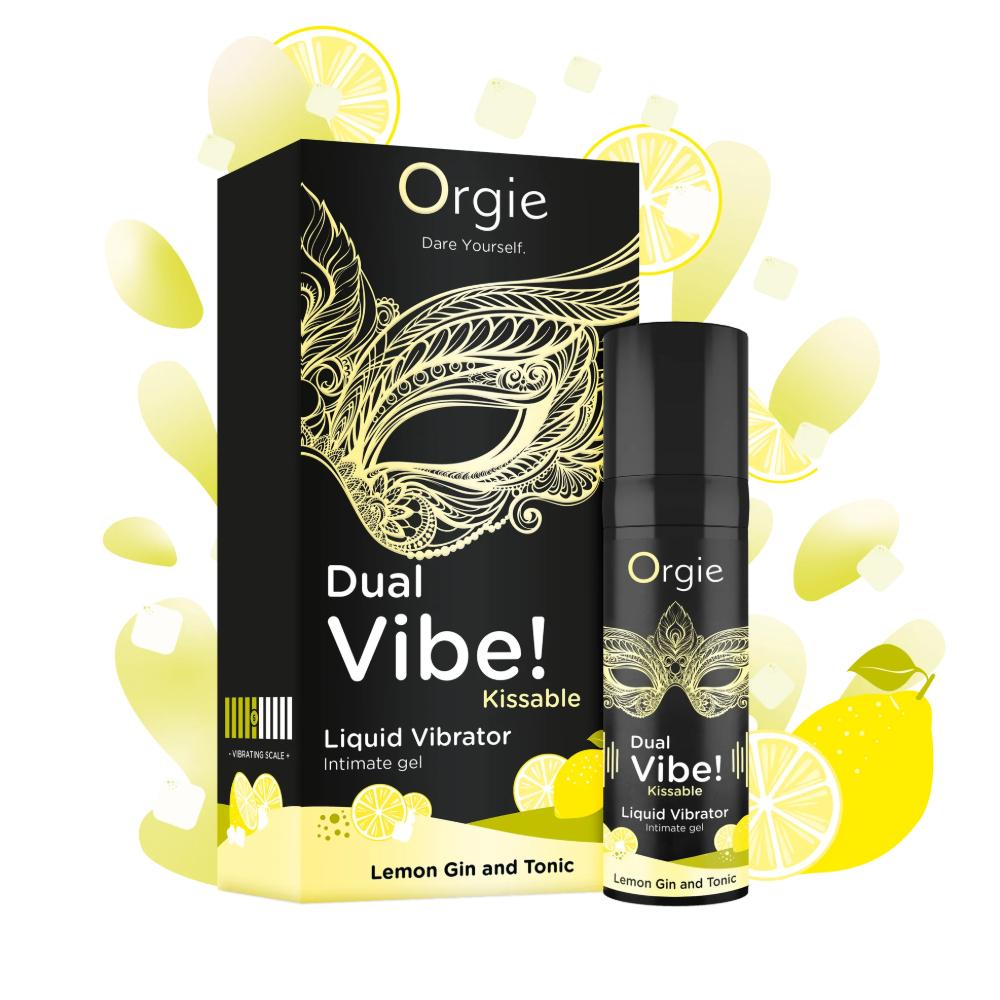 Жидкий вибратор Dual Vibe! Lemon Gin And Tonic со вкусом Джин тоника с лимоном