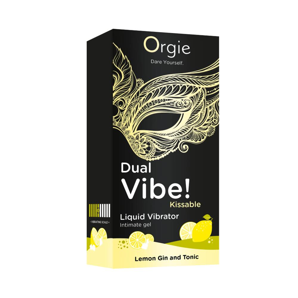 Жидкий вибратор Dual Vibe! Lemon Gin And Tonic со вкусом Джин тоника с лимоном