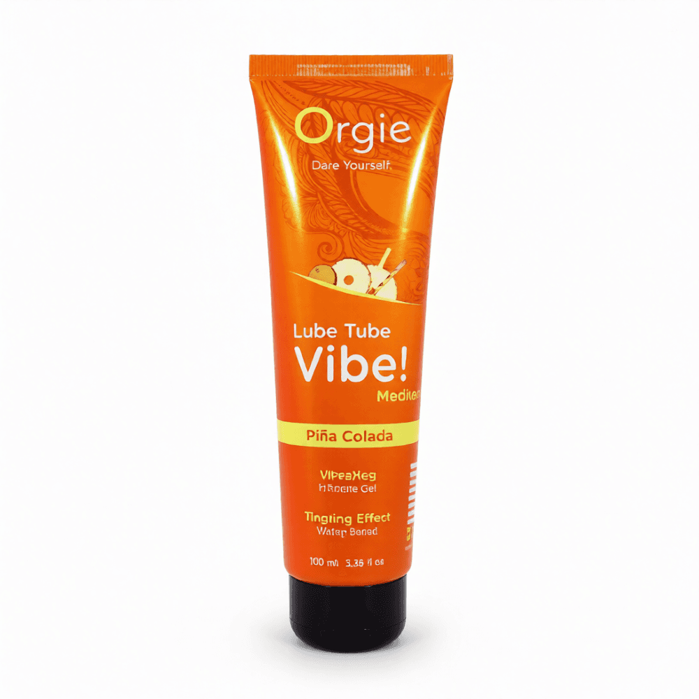 Жидкий вибратор со вкусом Пина Колада "LUBE TUBE VIBE! - MEDIUM", Orgie