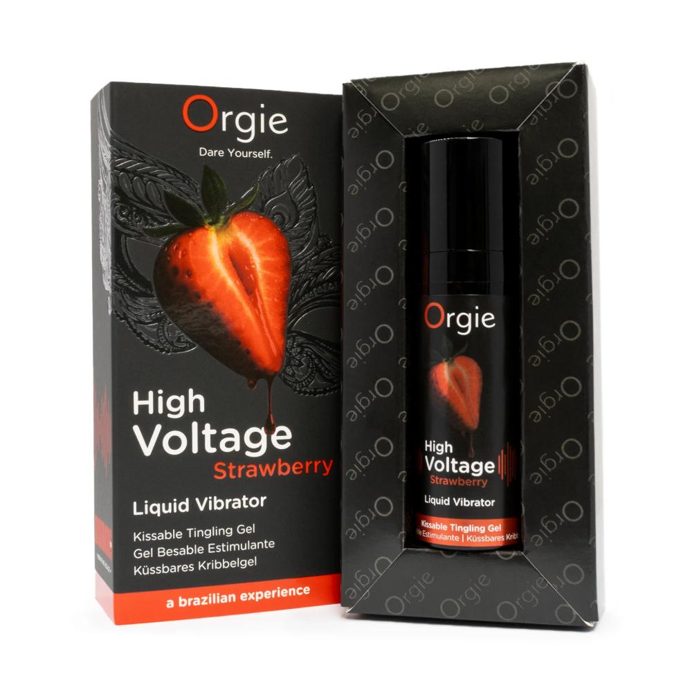 Жидкий вибратор "High Voltage Strawberry", Orgie