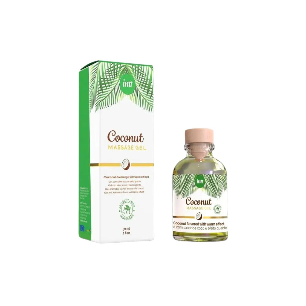 Массажное масло (гель) с ароматом кокоса "MASSAGE GEL COCONUT VEGAN", intt