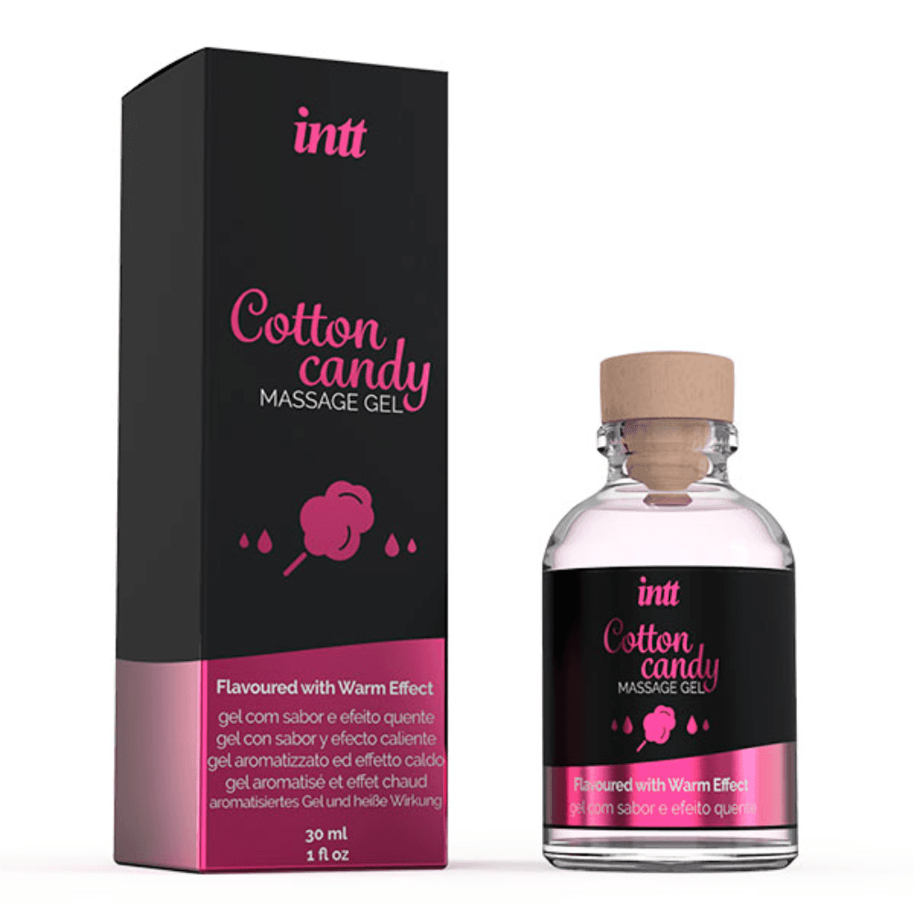 Массажное масло (гель) с ароматом сладкой ваты "COTTON CANDY MASSAGE GEL", intt