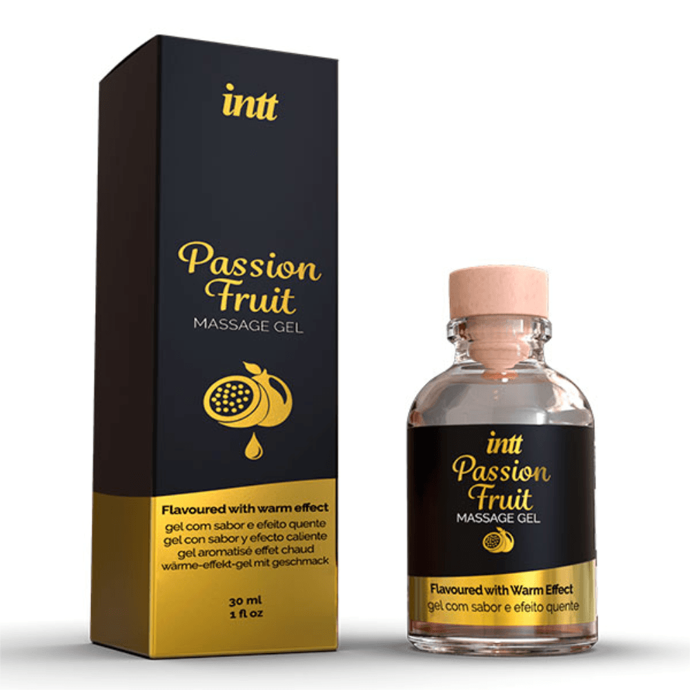 Массажное масло (гель) с согревающим эффектом с ароматом маракуйи "PASSION FRUIT MASSAGE GEL", intt