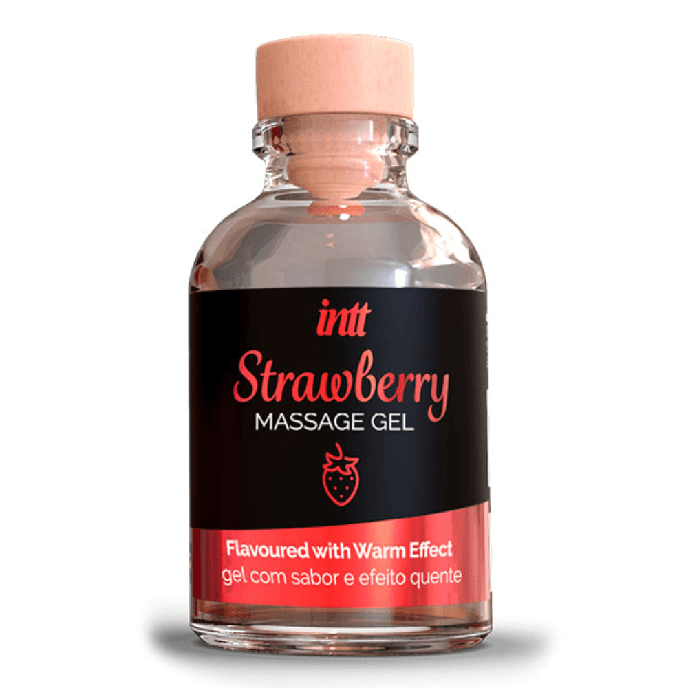 Массажное масло (гель) с согревающим эффектом с ароматом клубники "STRAWBERRY MASSAGE GEL", intt