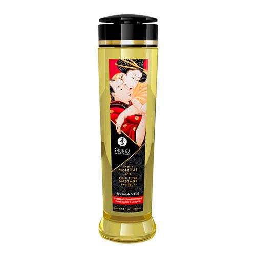 Массажное масло с ароматом "Клубничное шампанское" Shunga Massage Oil Romance