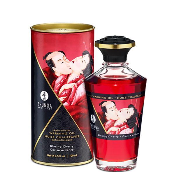 Массажное масло со вкусом "Пылающая вишня" Shunga APHRODISIAC WARMING OIL