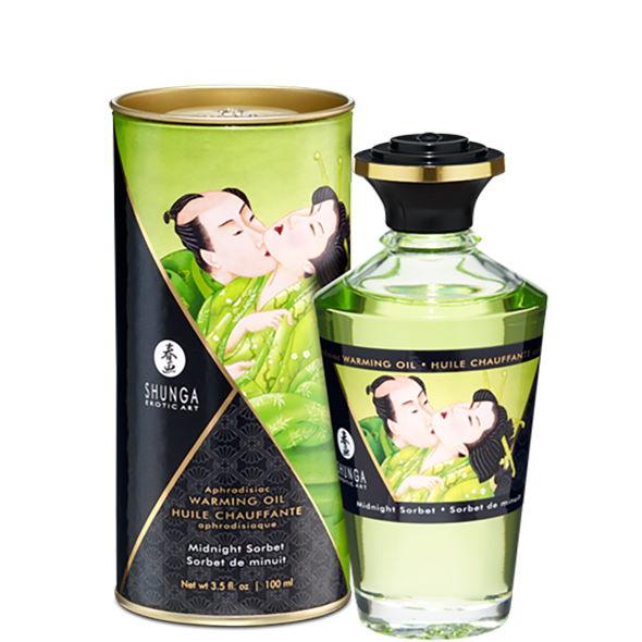 Массажное масло со вкусом "Полночный щербет" Shunga APHRODISIAC WARMING OIL