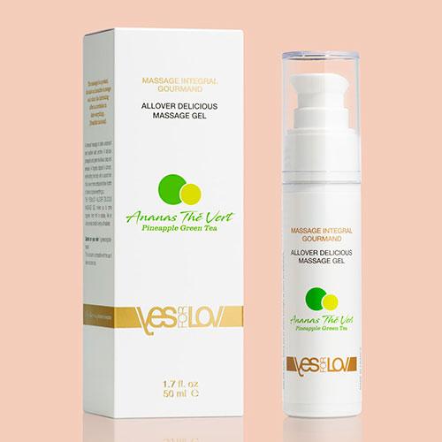Универсальный гель со вкусом ананаса и зеленого чая 3в1 Yesforlov "ALLOVER DELICIOUS GEL - PINEAPPLE GREEN TEA"