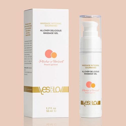 Массажный гель 3в1 с ароматом персика и абрикоса Yesforlov "ALLOVER DELICIOUS GEL"