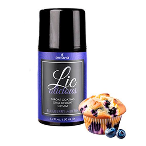 Крем для глубокого минета Lic-o-licious Oral Delight Cream Blueberry Muffin Черничный маффин