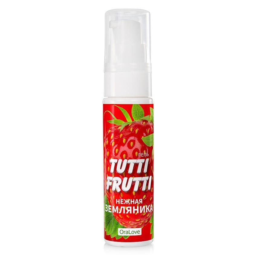 Съедобная смазка Tutti Frutti "Земляника", серия "OraLove" от Bioritm