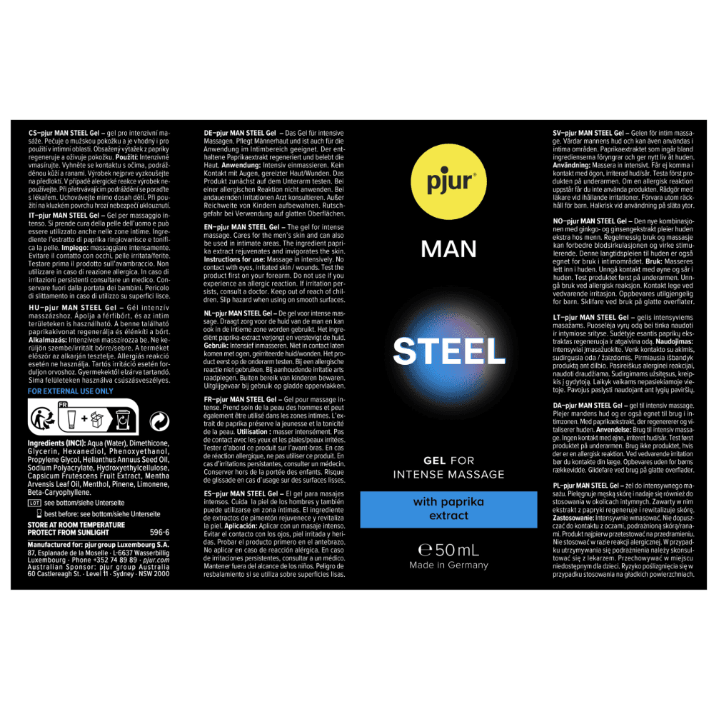 Гель для увеличения члена "MAN STEEL Gel", Pjur