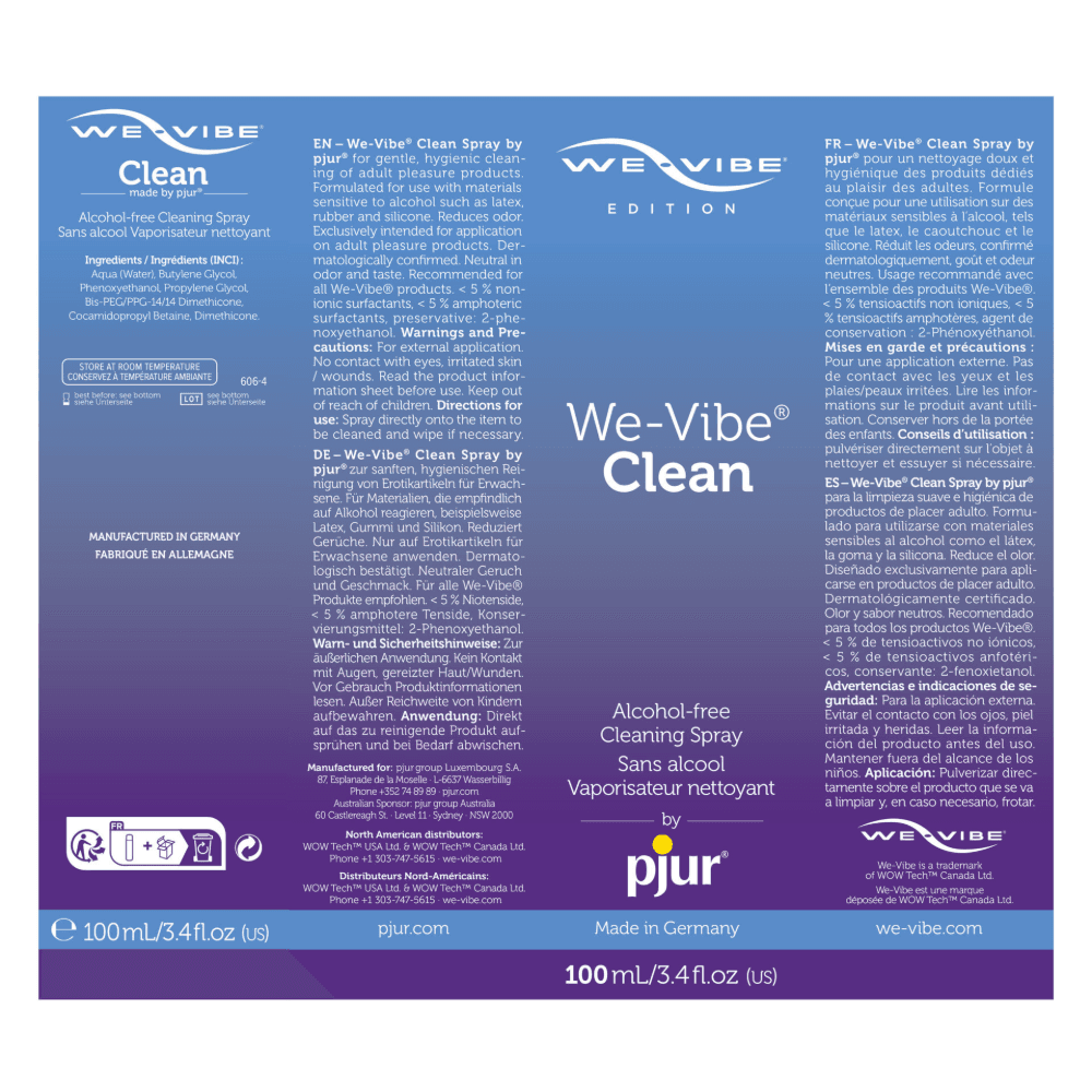 Очищающий спрей для секс игрушек "We-Vibe™ Clean", Pjur